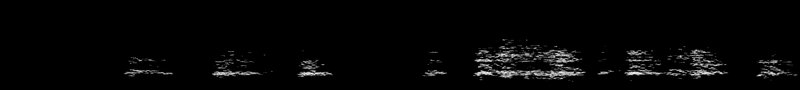 Spectrogram of a American Crow call: time runs left to right and pitch rises upward