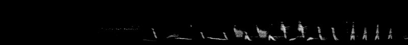 Spectrogram of a American White Pelican call, wing noise: time runs left to right and pitch rises upward