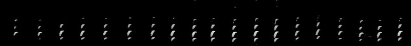 Spectrogram of a Black-necked Stilt alarm call: time runs left to right and pitch rises upward
