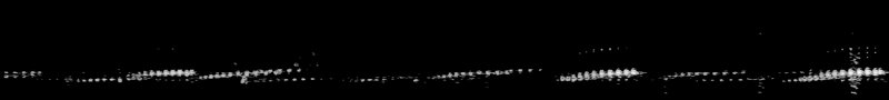 Spectrogram of a Blue-winged Teal call: time runs left to right and pitch rises upward