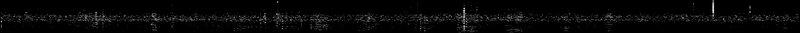 Spectrogram of a Double-crested Cormorant call: time runs left to right and pitch rises upward