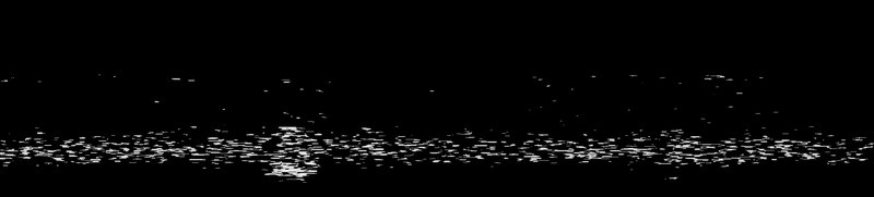 Spectrogram of a Great Egret flight call: time runs left to right and pitch rises upward