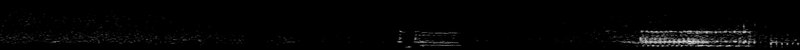 Spectrogram of a Mourning Dove call: time runs left to right and pitch rises upward