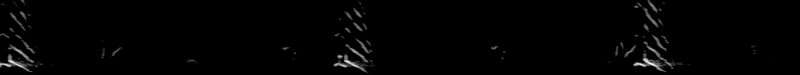 Spectrogram of a Northern Flicker call: time runs left to right and pitch rises upward