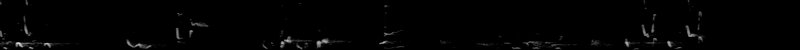 Spectrogram of a Northern Mockingbird song: time runs left to right and pitch rises upward