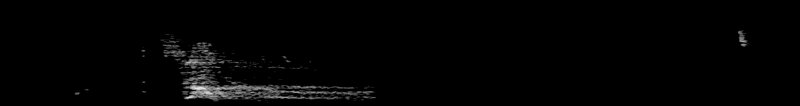Spectrogram of a Red-tailed Hawk call: time runs left to right and pitch rises upward
