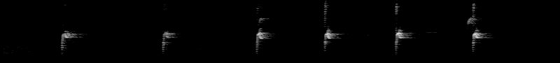 Spectrogram of a White-throated Sparrow call, song: time runs left to right and pitch rises upward