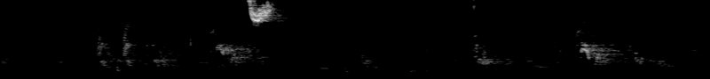Spectrogram of a White-throated Sparrow call: time runs left to right and pitch rises upward