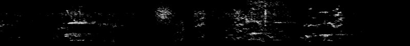 Spectrogram of a White Ibis call: time runs left to right and pitch rises upward